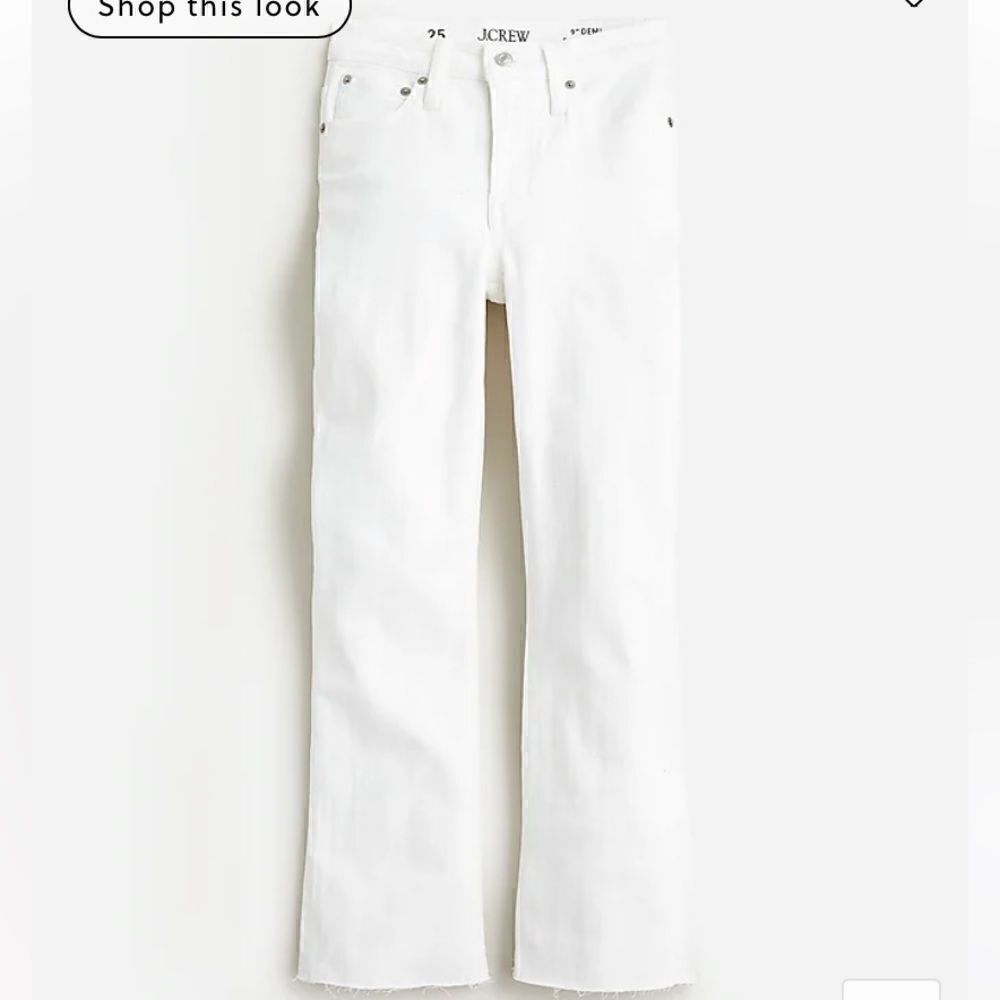 J. Crew Petite 9" demi-boot crop jean in white wash* - Picture 3 of 10